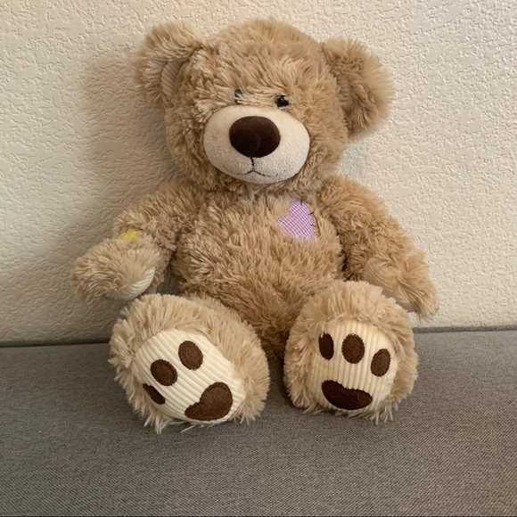 Build A Bear Workshop Patches Patchwork Teddy Bear Brown Tan Plush With Sound - Picture 3 of 3